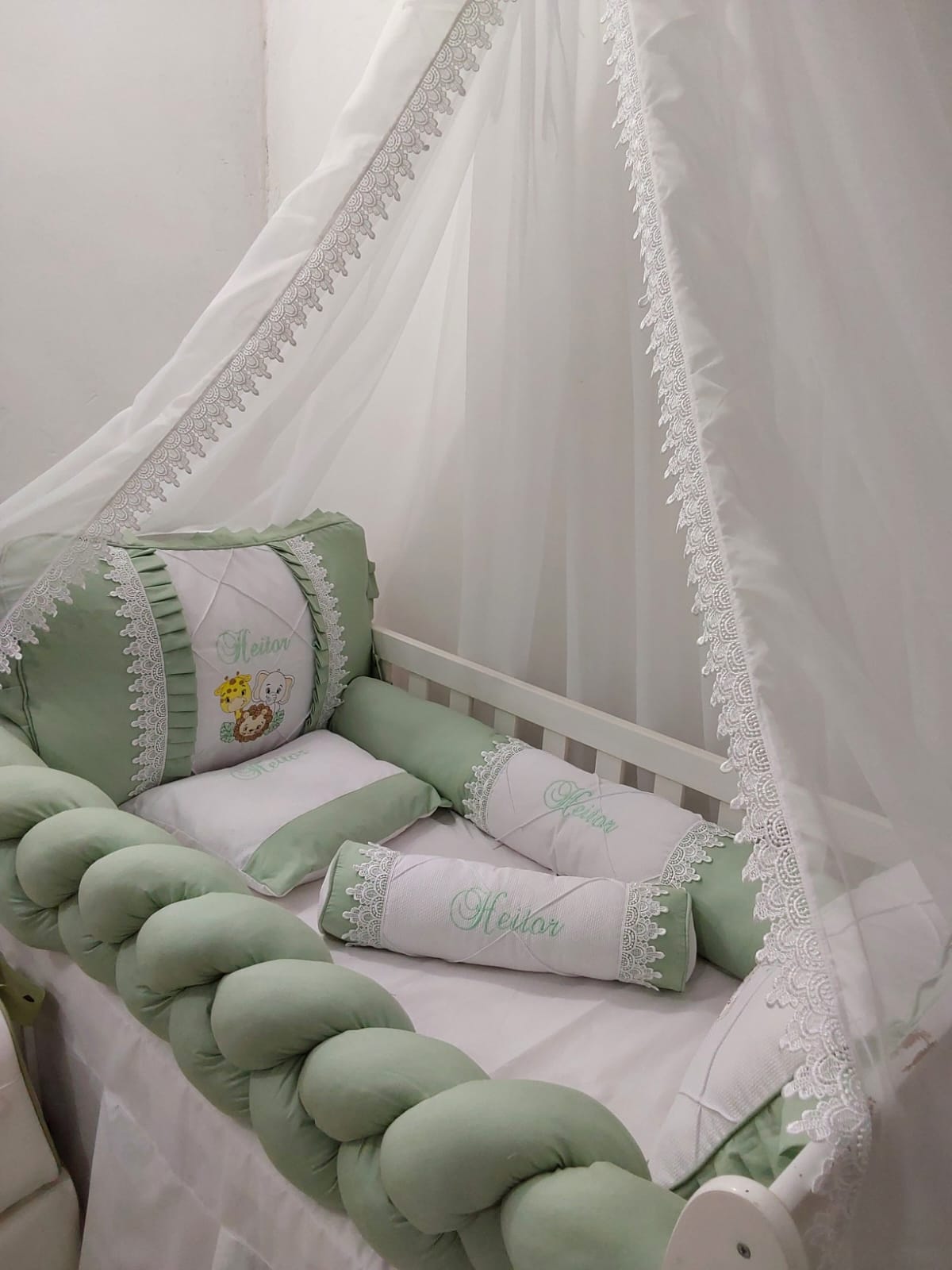 Kit de berço verde Personalizado - Imagem 2